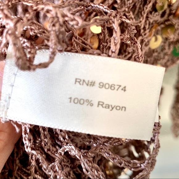 BOSTON PROPER Tiered Crocheted Top with Sequins—XS - Picture 15 of 16